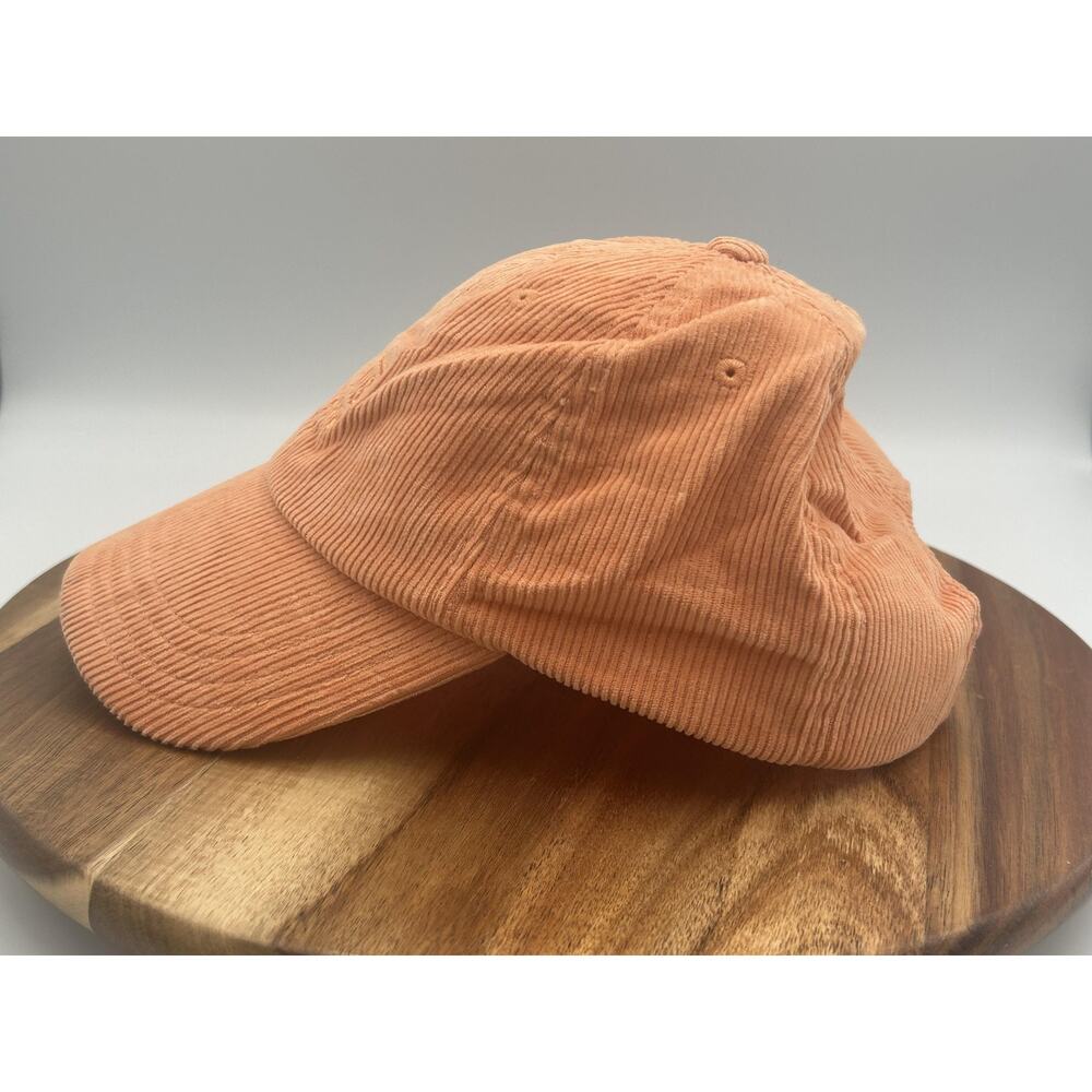 Vans Hat Cap Strap Back Corduroy Peach Orange Embroidered Dad Style Mens Casual - Picture 2 of 11